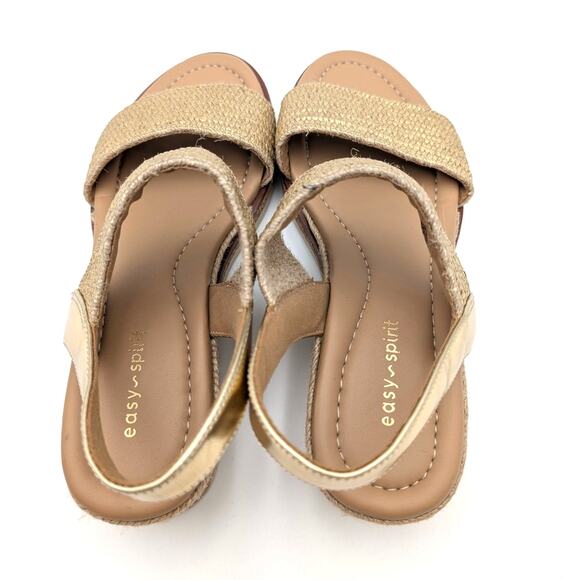 Easy Spirit Susana Slingback Wedge Sandals Women's Gold Size US8M EU38.5 - Picture 11 of 12